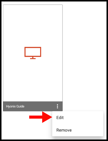 Opening server settings page for Microsoft Remote Desktop on Android.