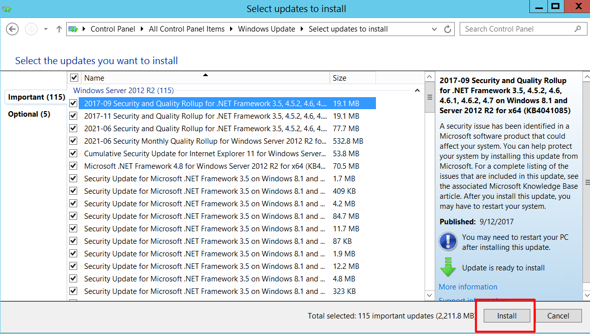 select-all-the-important-updates-windows-server-2012-r2