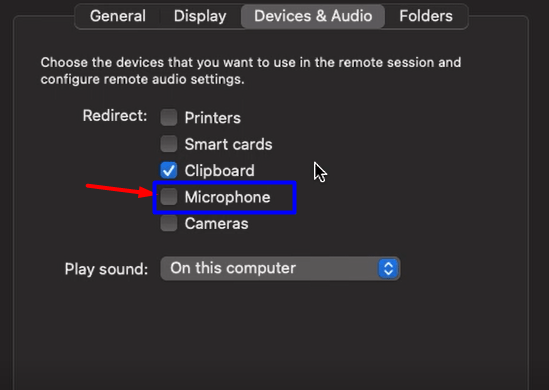 enable macos microphone remote desktop
