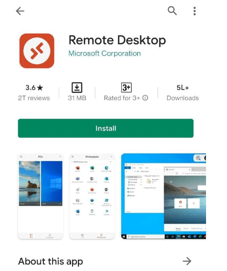search for remote desktop