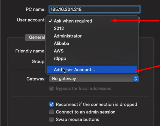 select add user macos