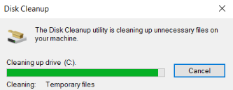 Finish delete files from disk cleanup