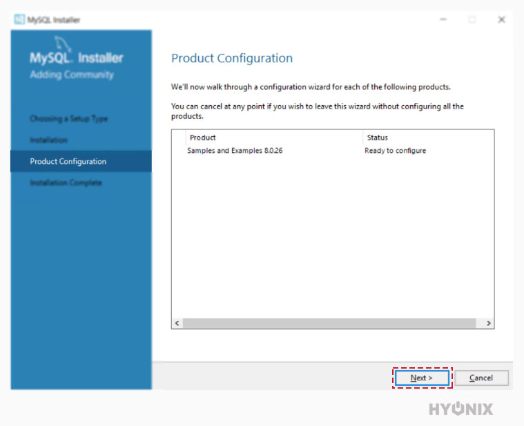 Product-configuration-mysql