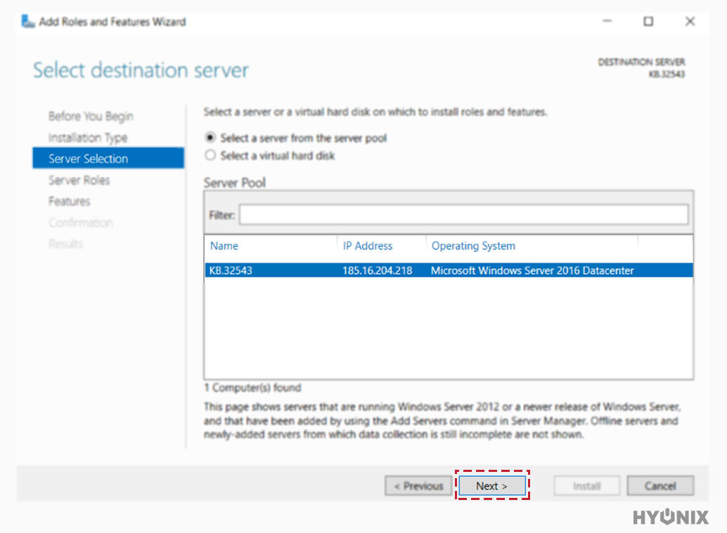 Server-selection-in-server-manager