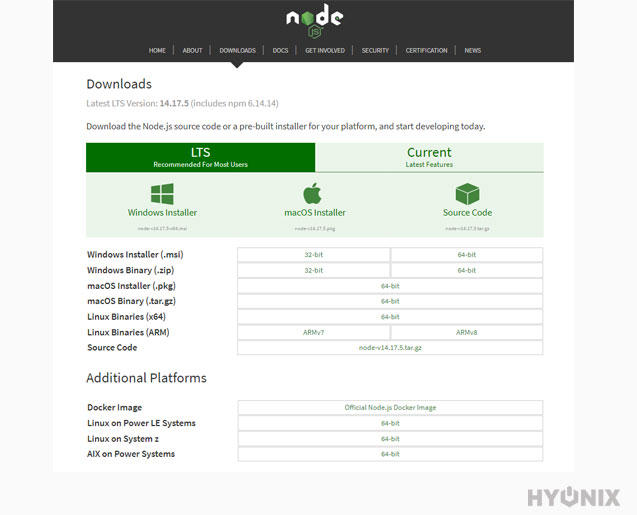 nodejs-download-page