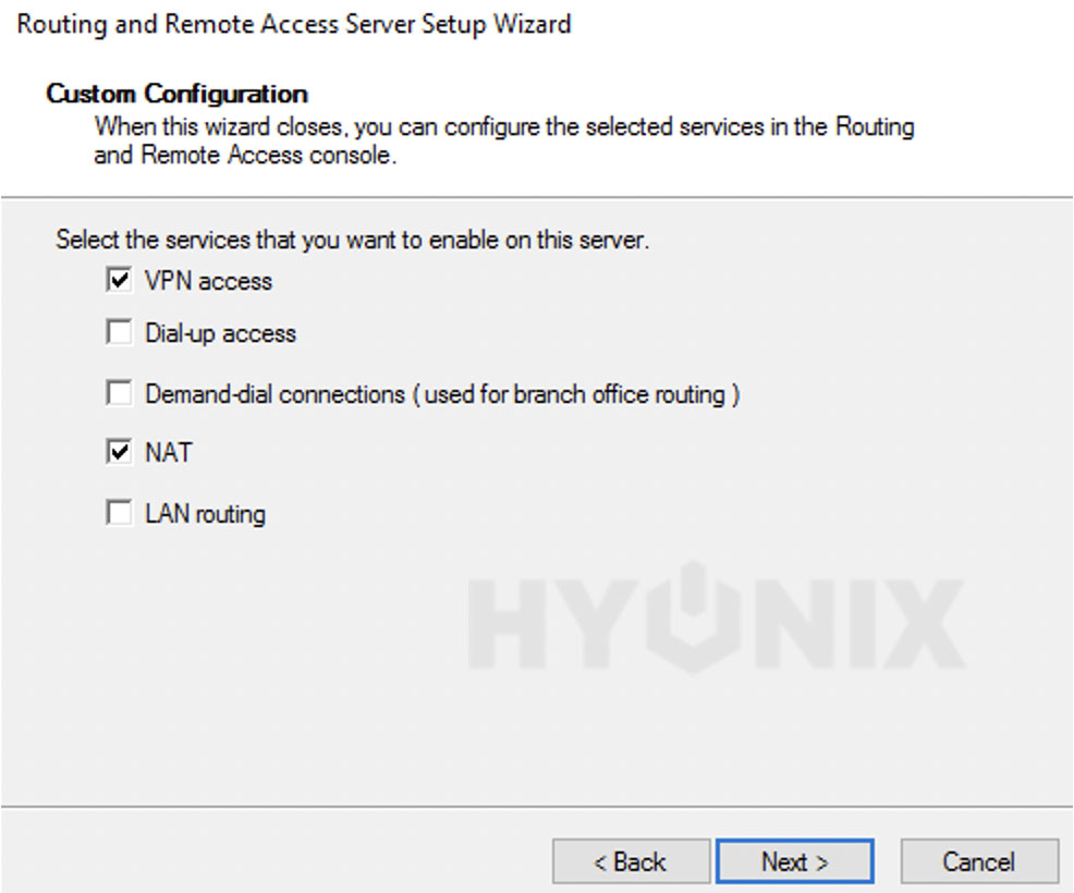 routing and remote access nat