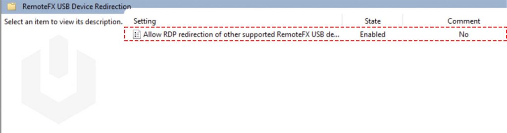 allow remotefx redirection