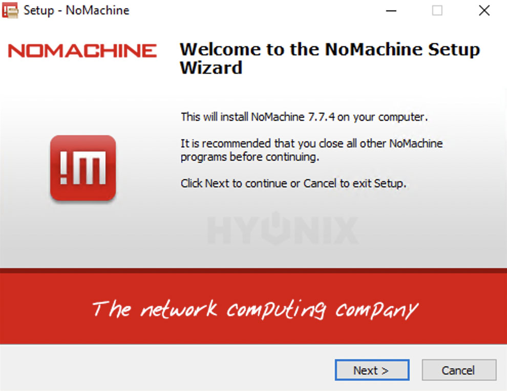 nomachine install application on windows server