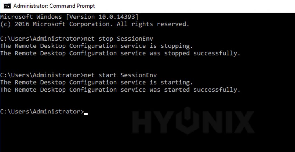 net stop SessionEnv