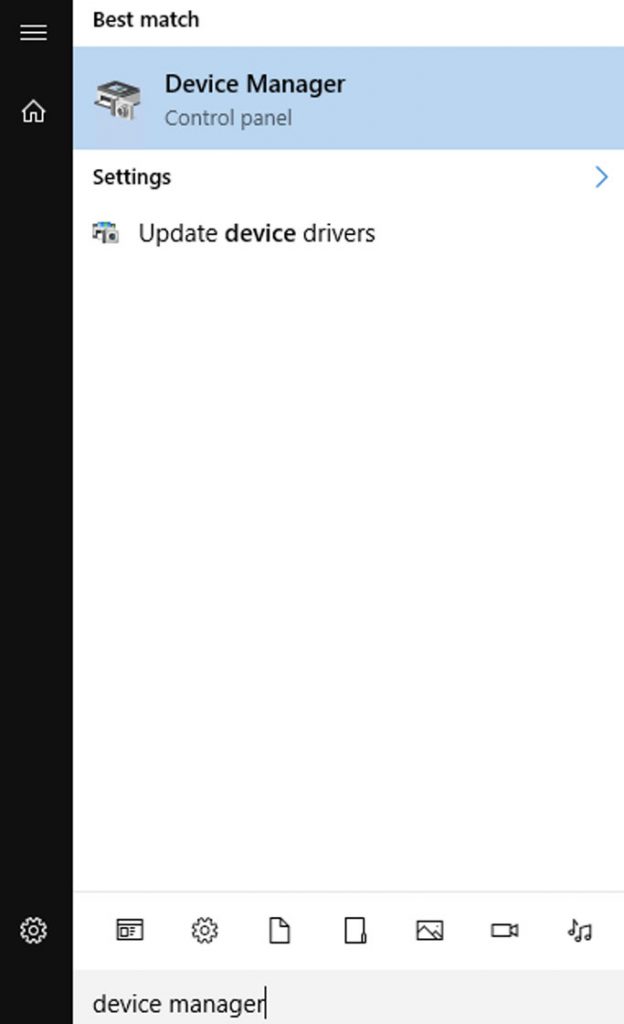 navigate to device manager windows