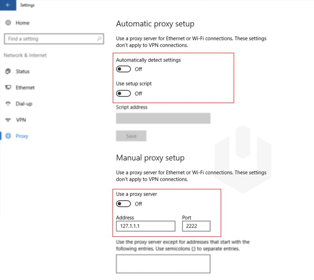 how to disable proxy in windows