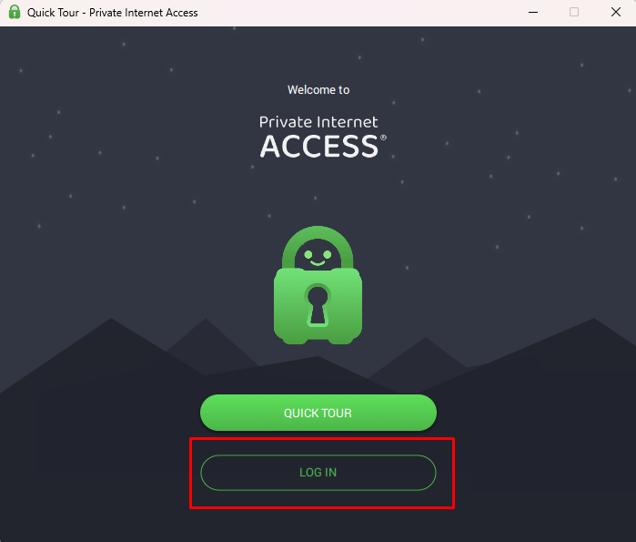 click on login private internet access