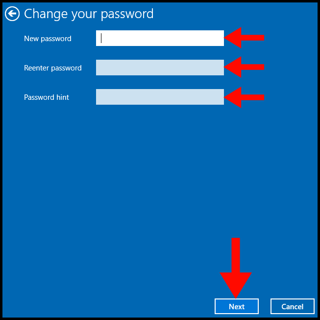 Input password settings in.