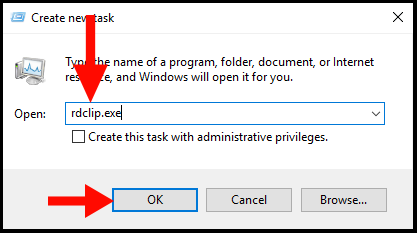 How to create new rdclip.exe task in Windows VPS.