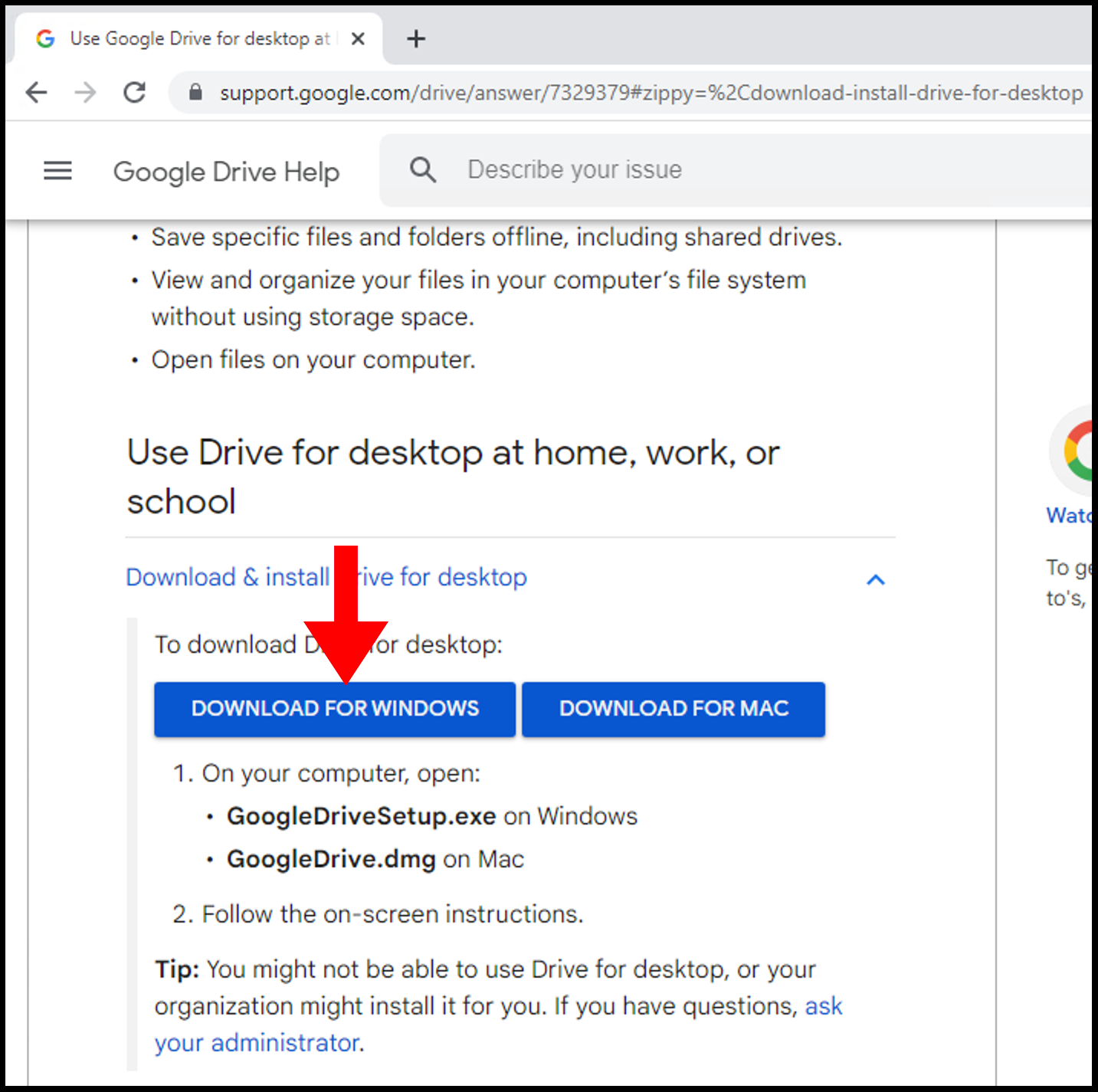 Google Drive Instructions