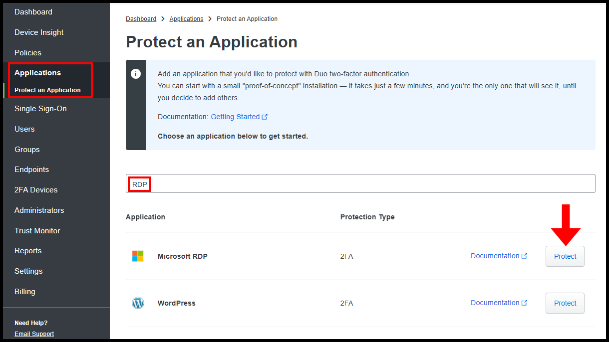 How to enable Two Factor Authentication (2FA) for Windows Server using DUO