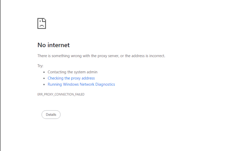 How to fix “No internet - There is something wrong with the proxy ...